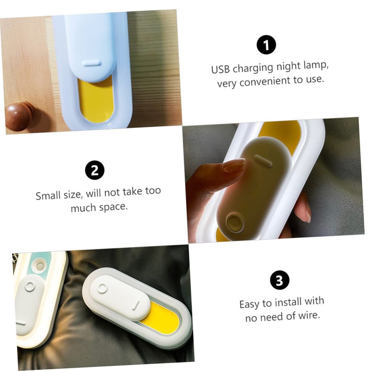 2pcs Fashion Smart Sensor Night Light Night Light LED Night Light Bulbs view 2