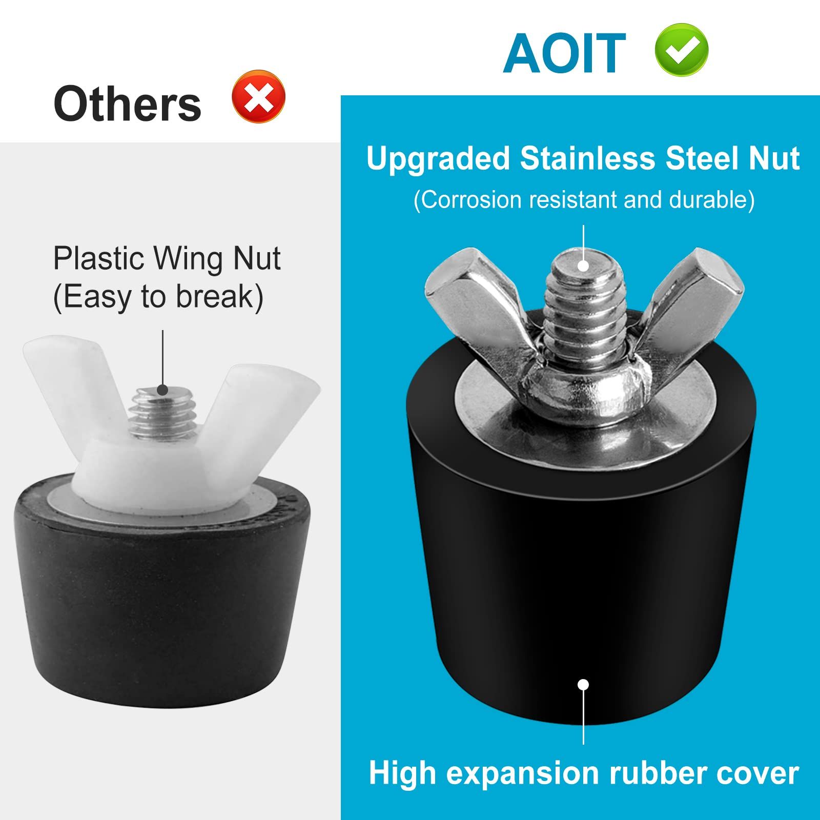 Pool Winterizing Plug for Swimming Pool Holes - 2 Pack 0.85 in -1 in Winter view 4