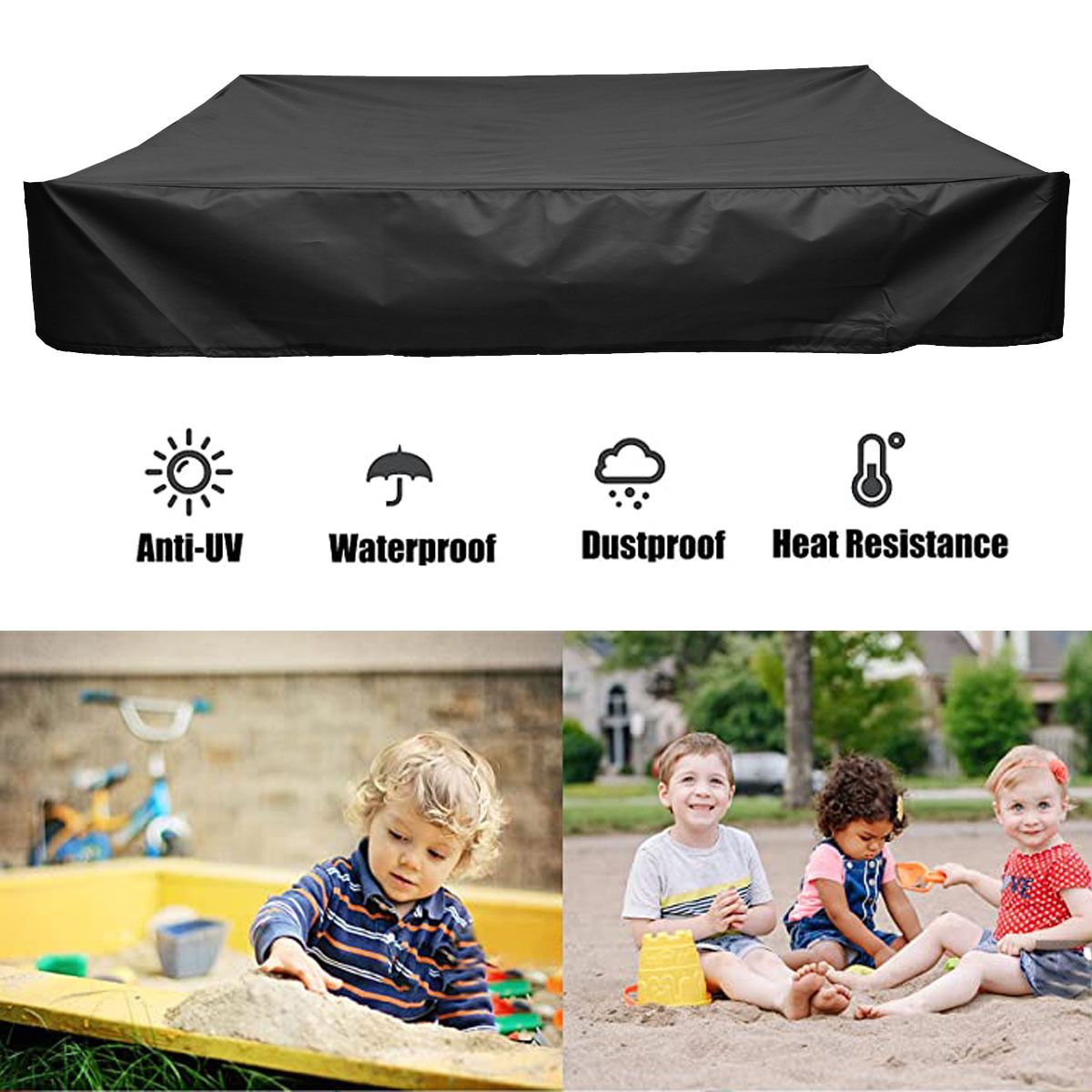 200X200cm 420D Heavy Duty Sandbox with Cover view 4