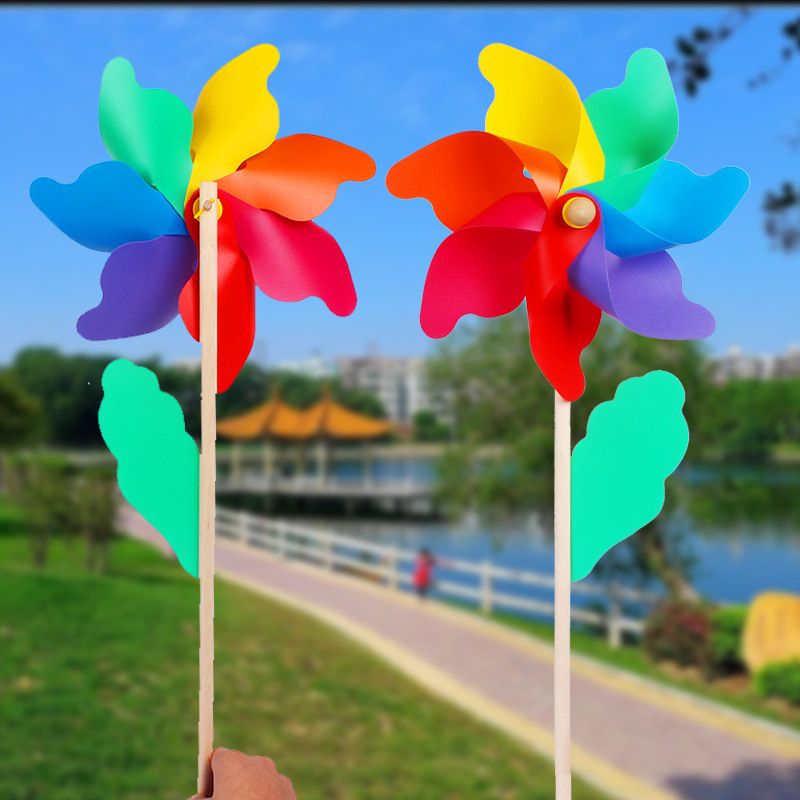 Rainbow Flower Pinwheels