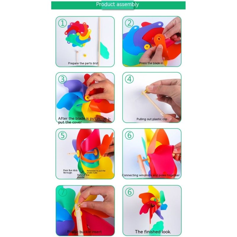 Rainbow Flower Pinwheels view 4