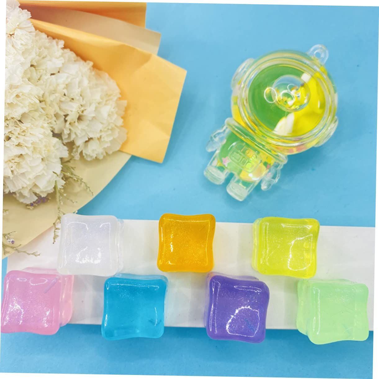 24 pcs Simulated Fluorescent Ice Cubes House Accessories for Home Decoration view 4