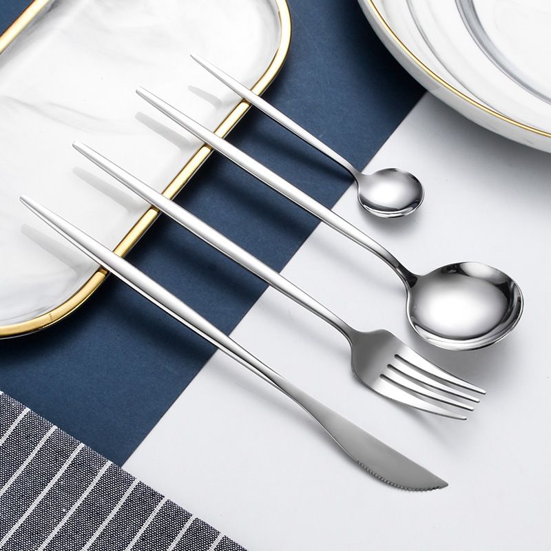 4-Piece Tableware Set, Mirror Polished Kitchen Utensils with Dinner Fork view 5