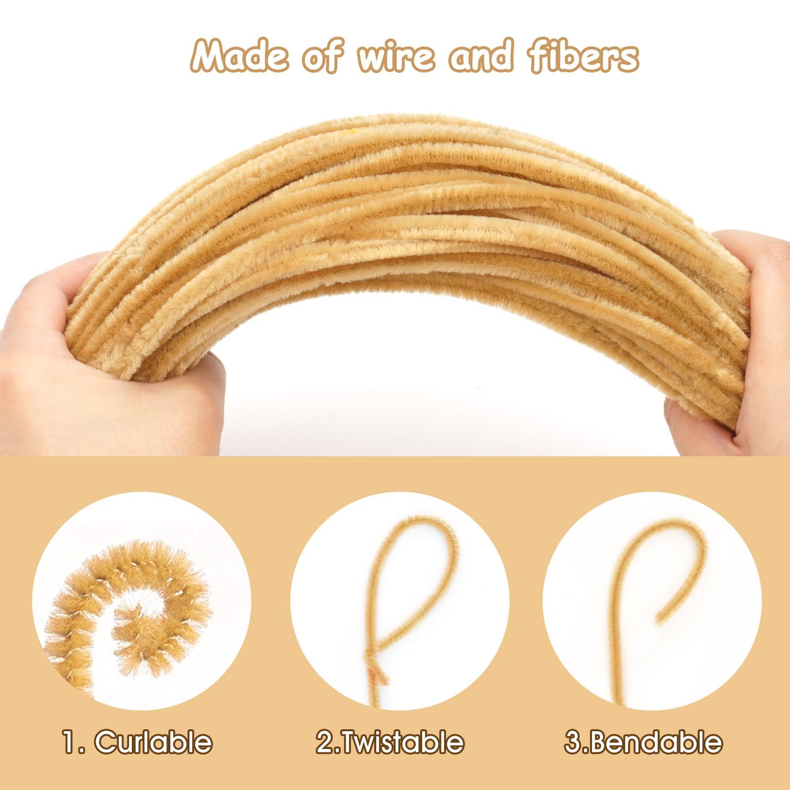 200pcs Pipe Cleaners Chenille Stems for Craft view 4