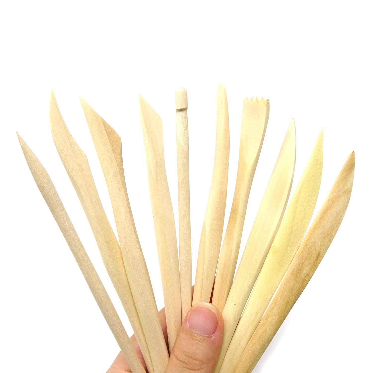 10-Piece Double Ended Wooden Mini Modeling Tools Clay Sculpture Tools for Cutting view 5
