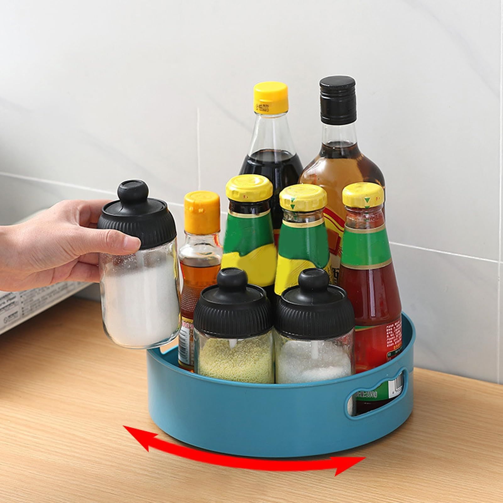 Plastic Lazy Susan Organizer Turntable Round 9-Inch Rotating Storage Organizer view 3