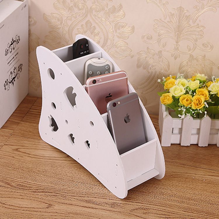 Box Stationery Holder for Desk Desktop Organizer Wood Desktop Container Brush view 5