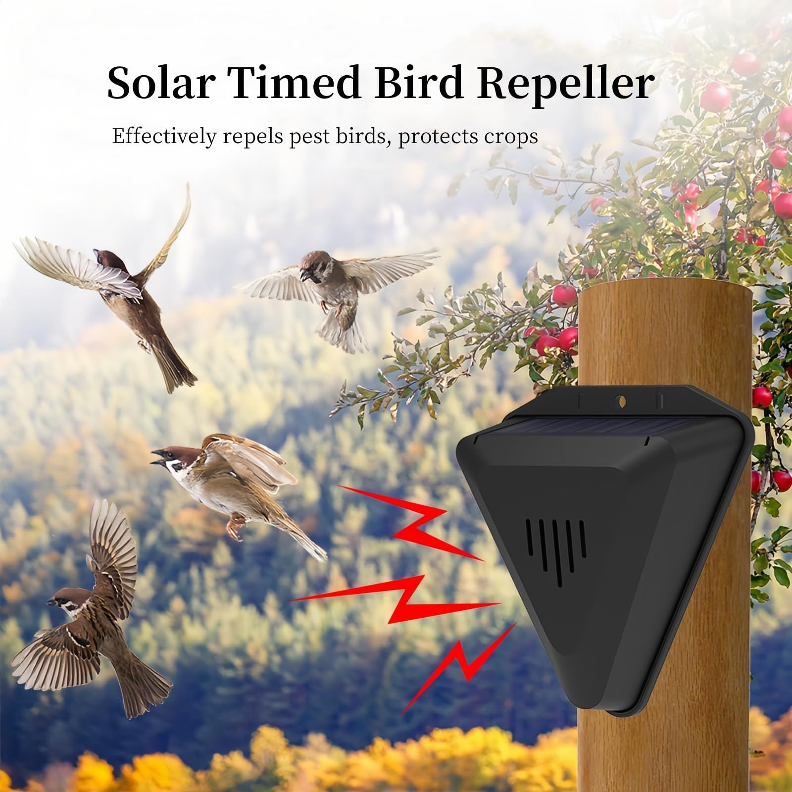 Solar bird repellent device with waterproof 360 ° all-round protection and view 3