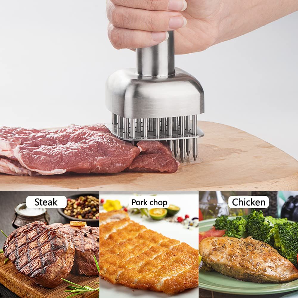 Meat Tenderizer Tool - Stainless Steel Meat Tenderizer with 24 Ultra Sharp view 3