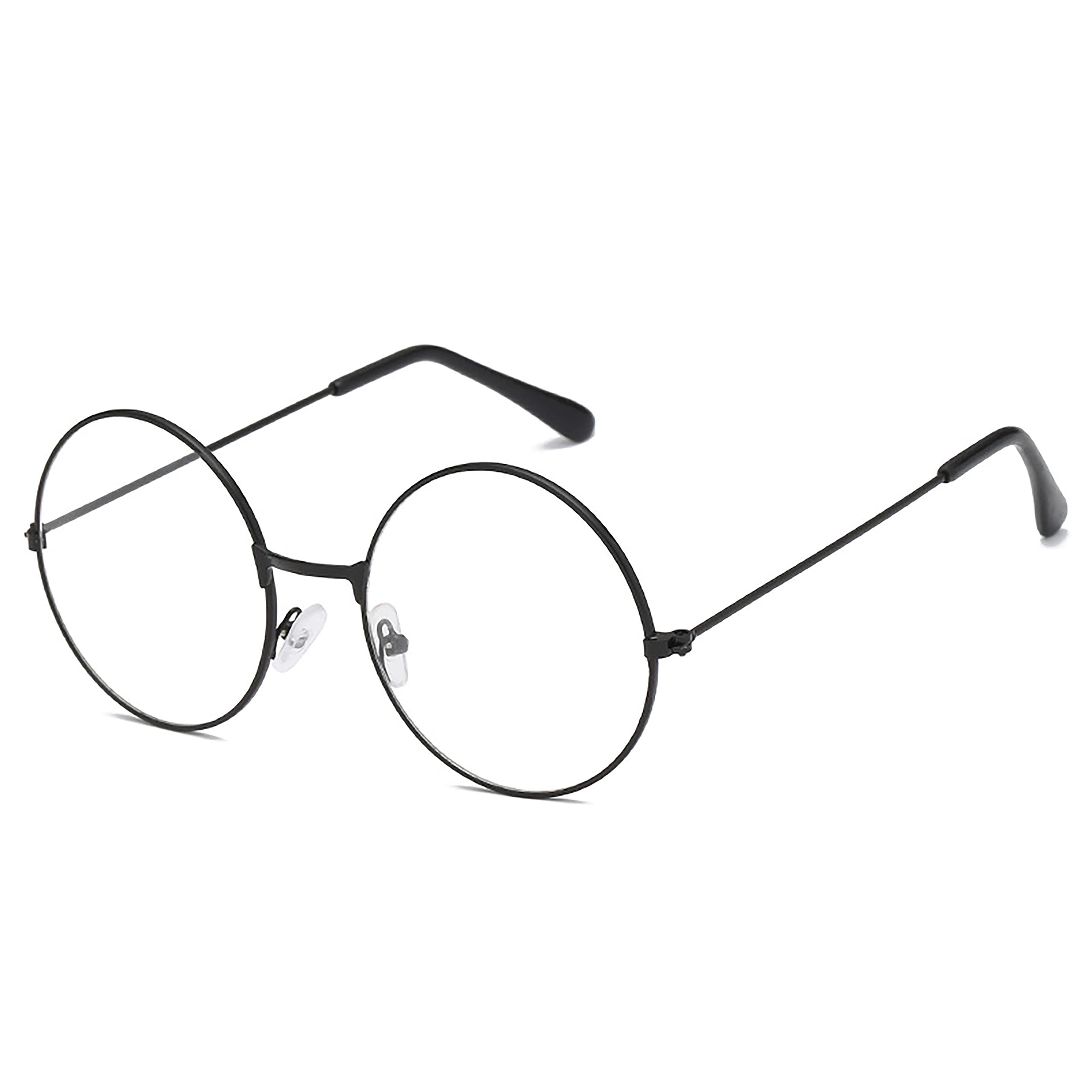 Classic Round Glasses Retro Circle Eyeglasses Clear Lens Metal Frame — image 1