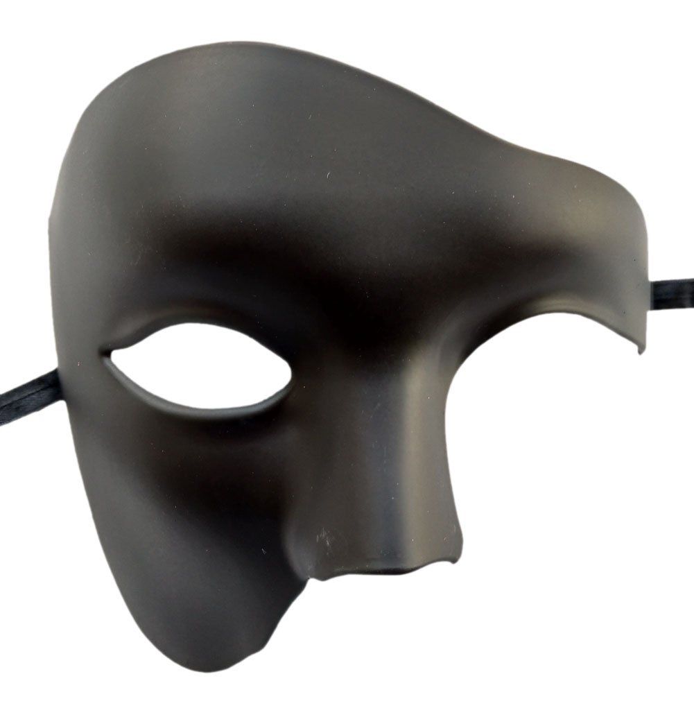 Masquerade Mask Vintage One Eyed Half Face Costume Fits Most Adults — image 1