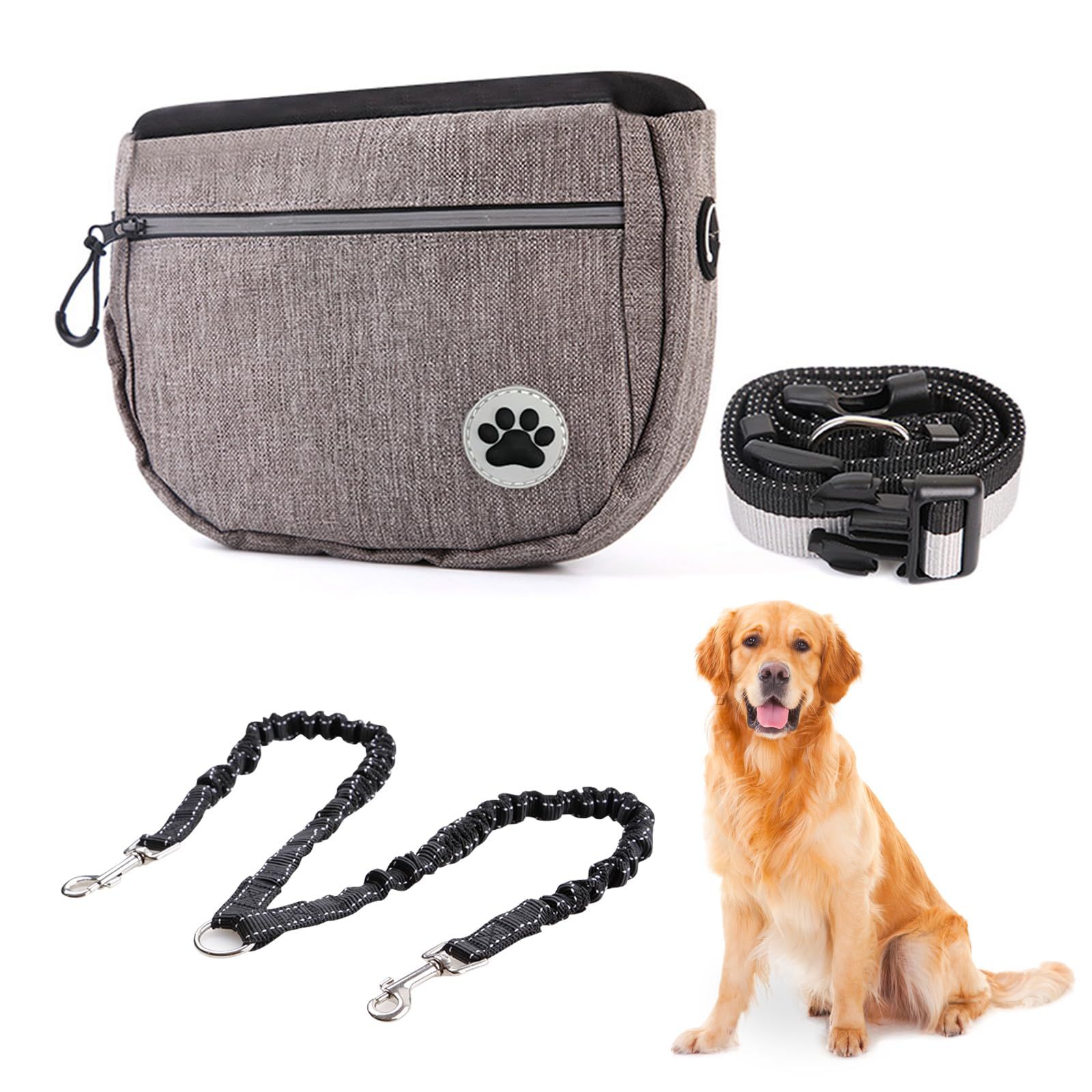 Hands Free Dog Leash Waist Leash Bungee Retractable for Medium and Large Dogs — image 1