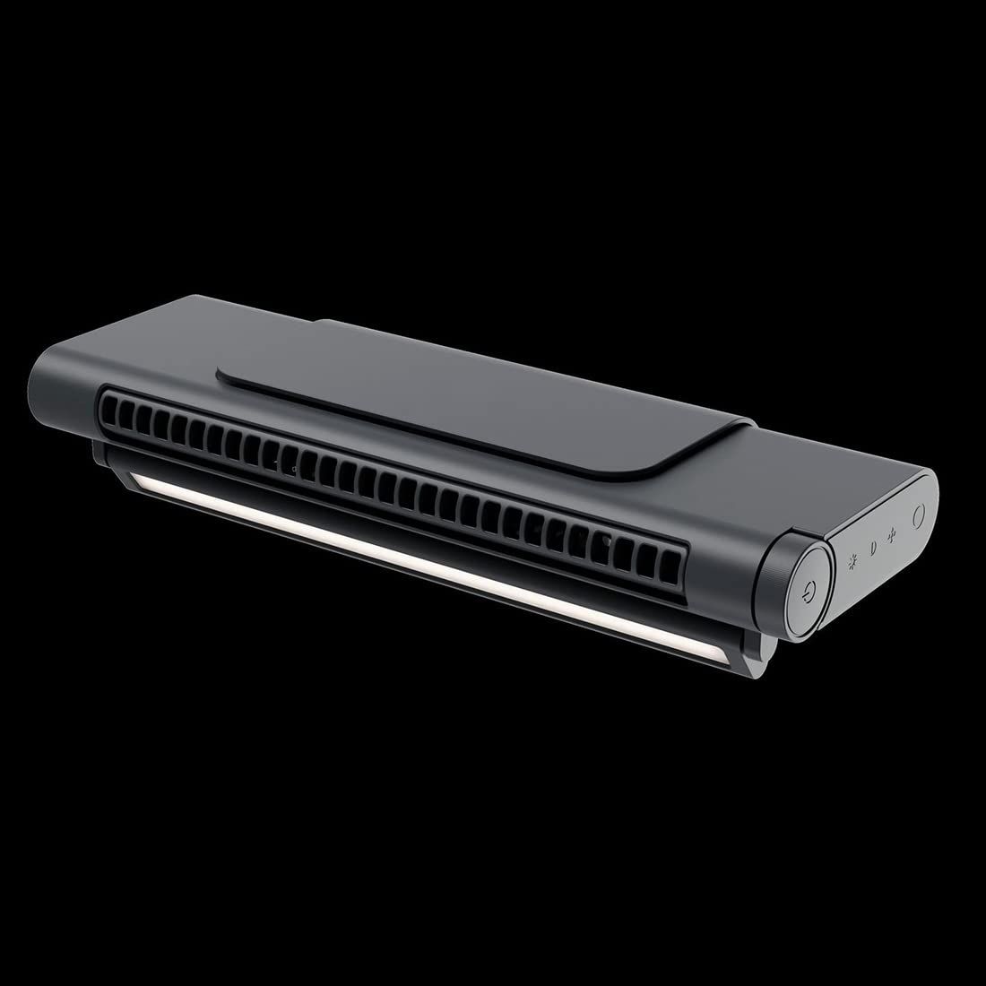 Monitor Fan, Clip-On Computer Fan with LED Light, Infinitely Adjustable Speed view 3