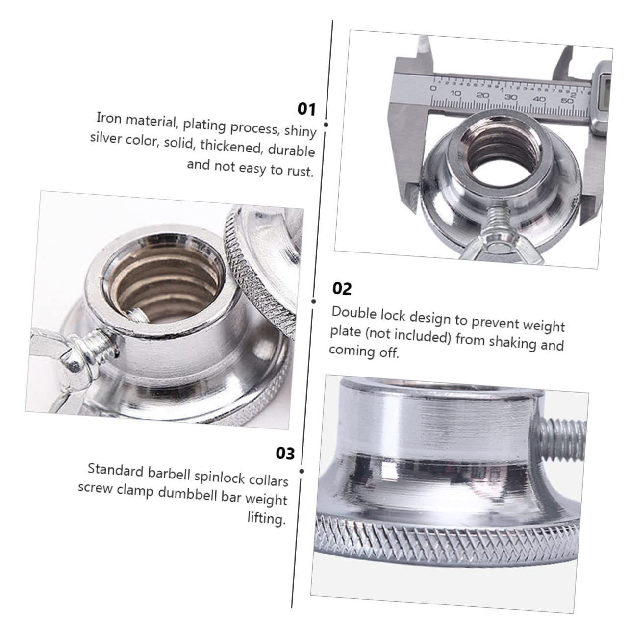 4pcs Barbell Dumbbell Lock Collars Exercise Collars Iron Hex Nut for Dumbell view 3