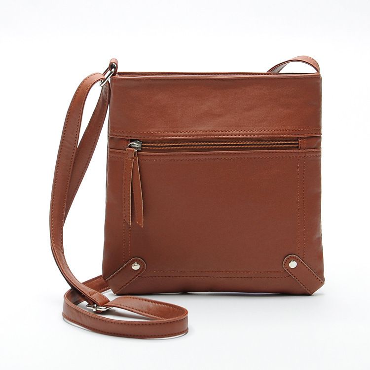 Unisex Cross Body Messenger Bag Made of easy care PU leather Multiple pockets view 5