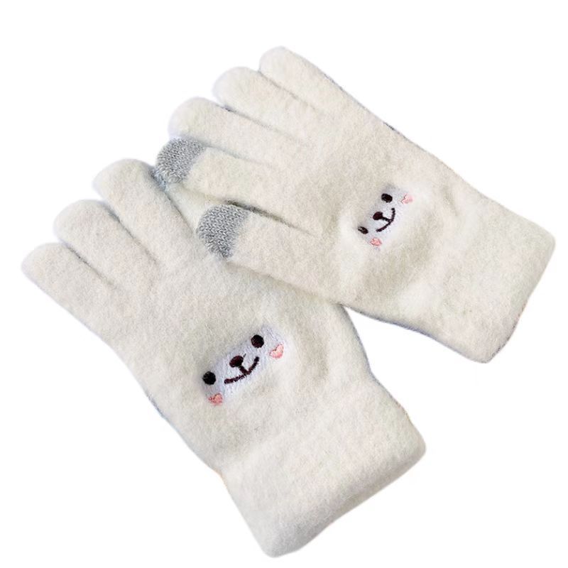 Gloves For Women Thickened Double-Layer Winter Warm Gloves Women'S Knitted — image 1