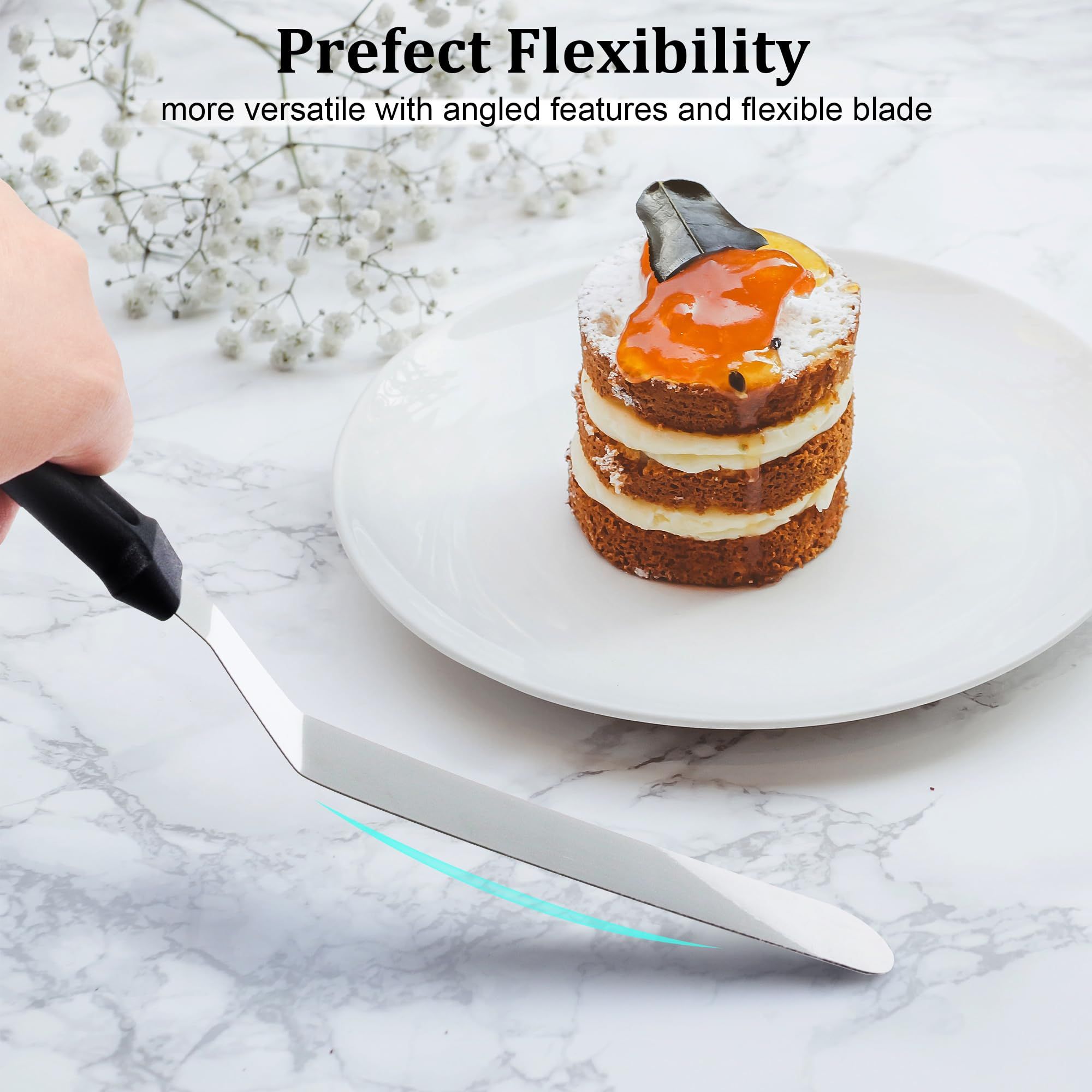 （14.56in）Icing Spatulas, Offset Spatula Stainless of Plastic Handle Offset view 3
