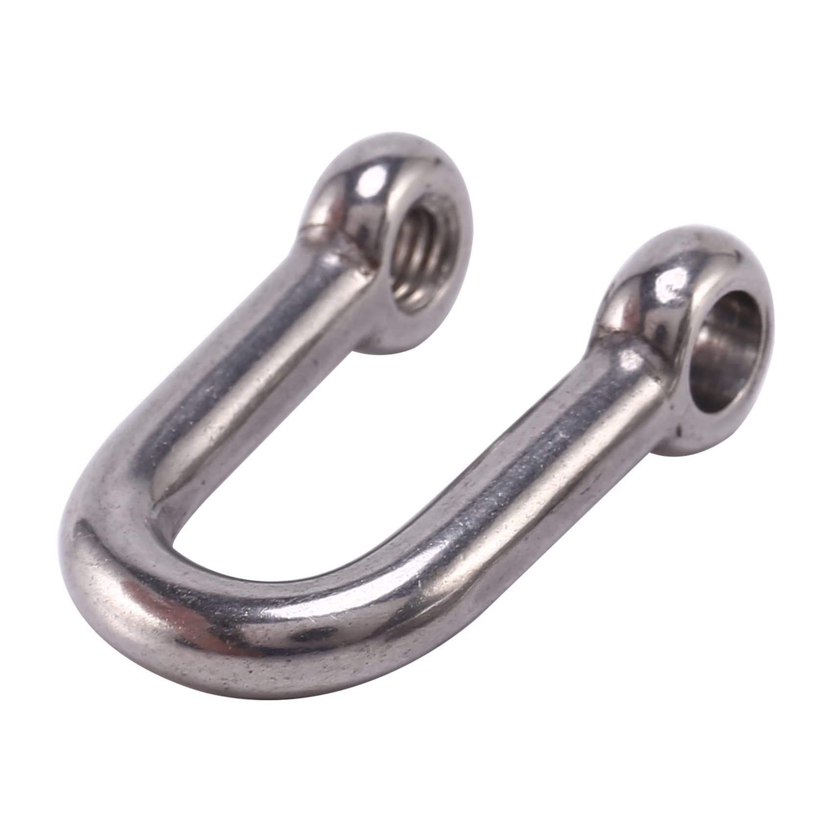 2pcs 304 stainless steel shackle D-type safety U-shaped lifting bow shaped view 2