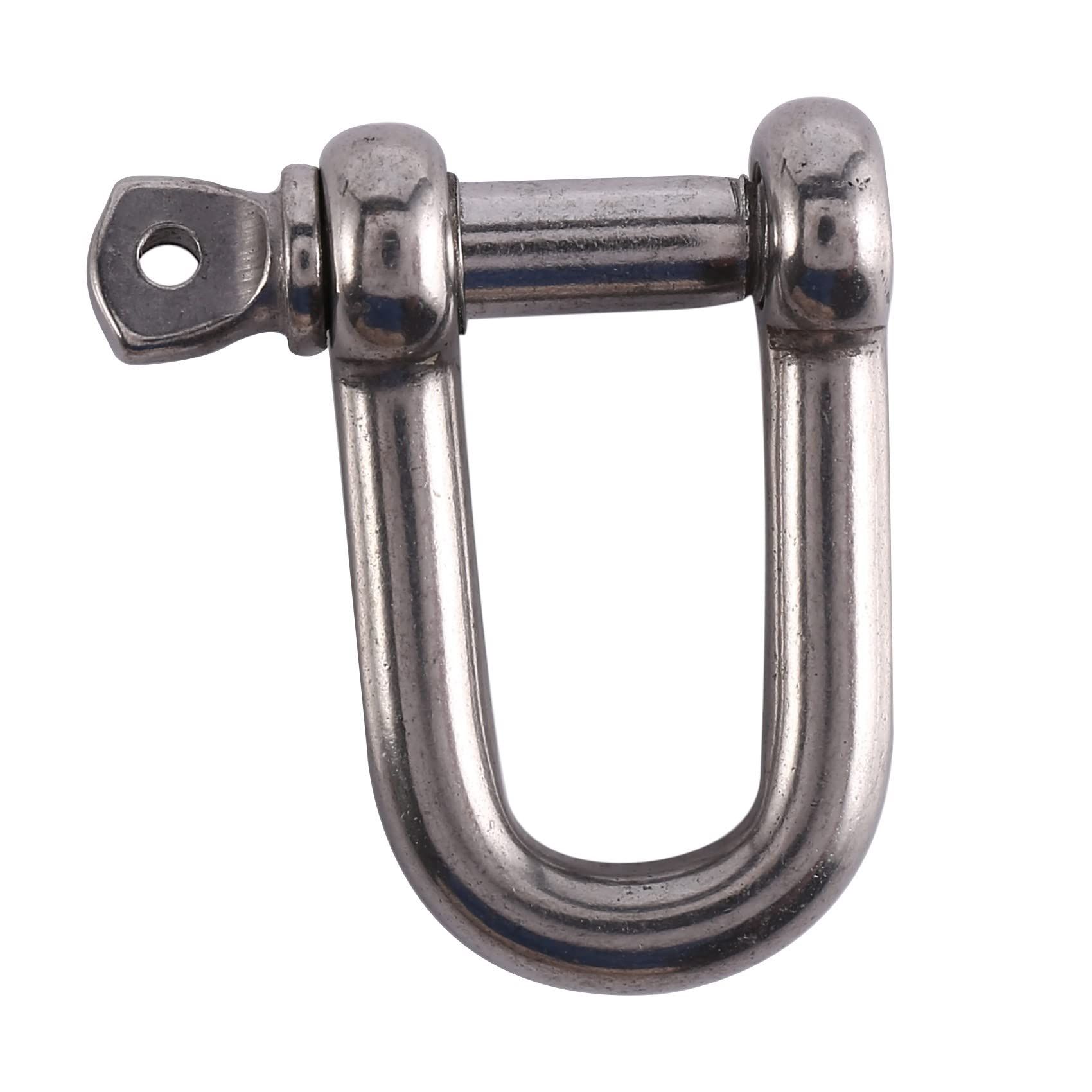 2pcs 304 stainless steel shackle D-type safety U-shaped lifting bow shaped view 4