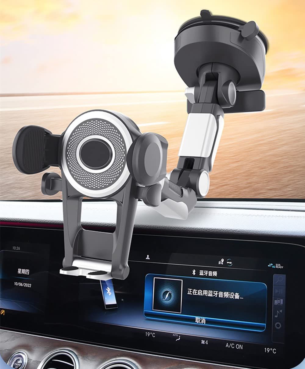 Heavy Duty Cell Phone Holder for Truck Dashboard Windshield view 2