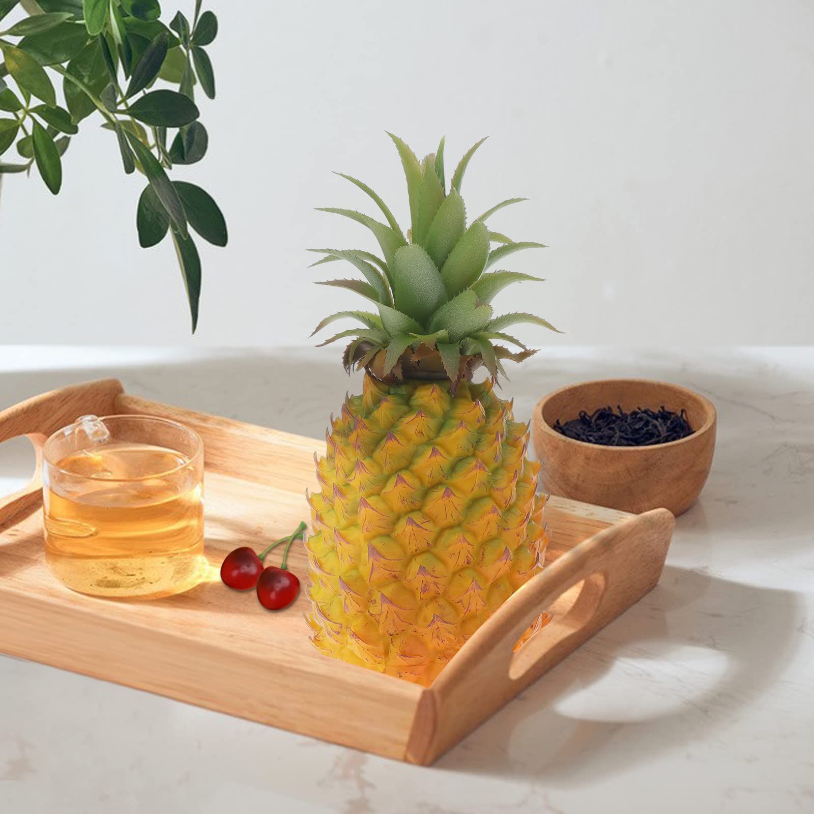 Artificial Pineapple, Realistic Artificial Fruit Fake Pineapple for Home view 5