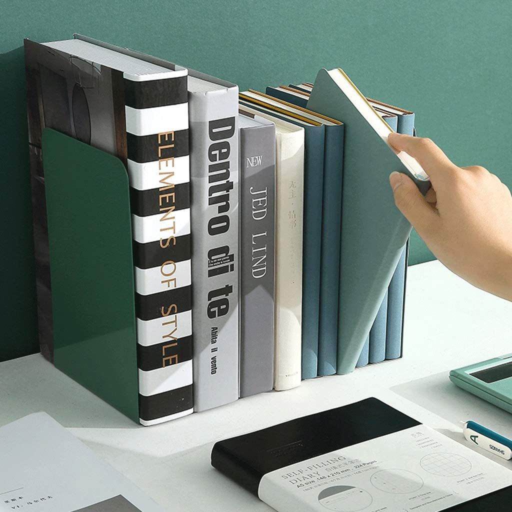 Decorative Metal Book End Supports for Shelves Gauge Metal Book Divider Stopper view 4