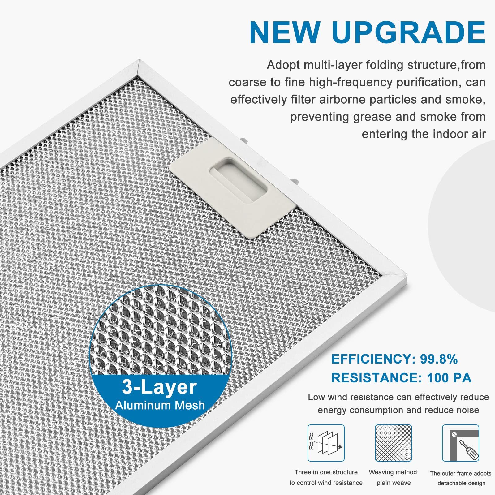 Microwave Grease Filter Hood Vent Grease Filter With Layer Aluminum Mesh Fit view 4