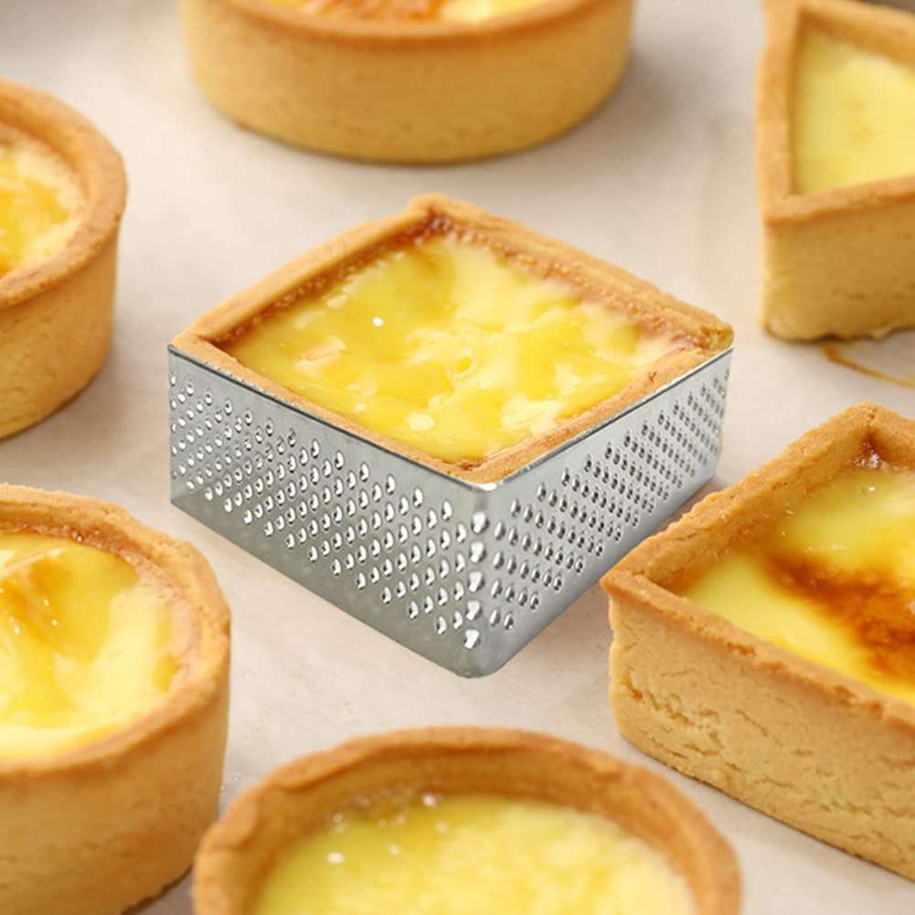 Square oval fruit pie ring perforated pie ring 304 stainless steel tower ring view 2