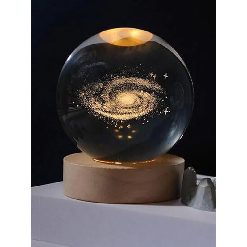 Lamp, Sphere Lamp, 3D Galaxy Crystal Ball Night Light, Crystal Moon Lamp, Moon view 4