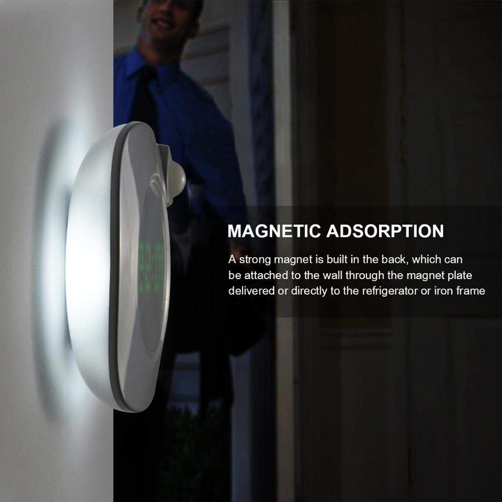 Bedside Clockdigital Alarm Clock Motion Sensor Led Night Light with Digital view 2