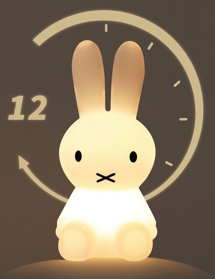 Cute 3D Night Light Anime Cartoon Bunny Eye Protection Rechargeable Desk Lamp view 3