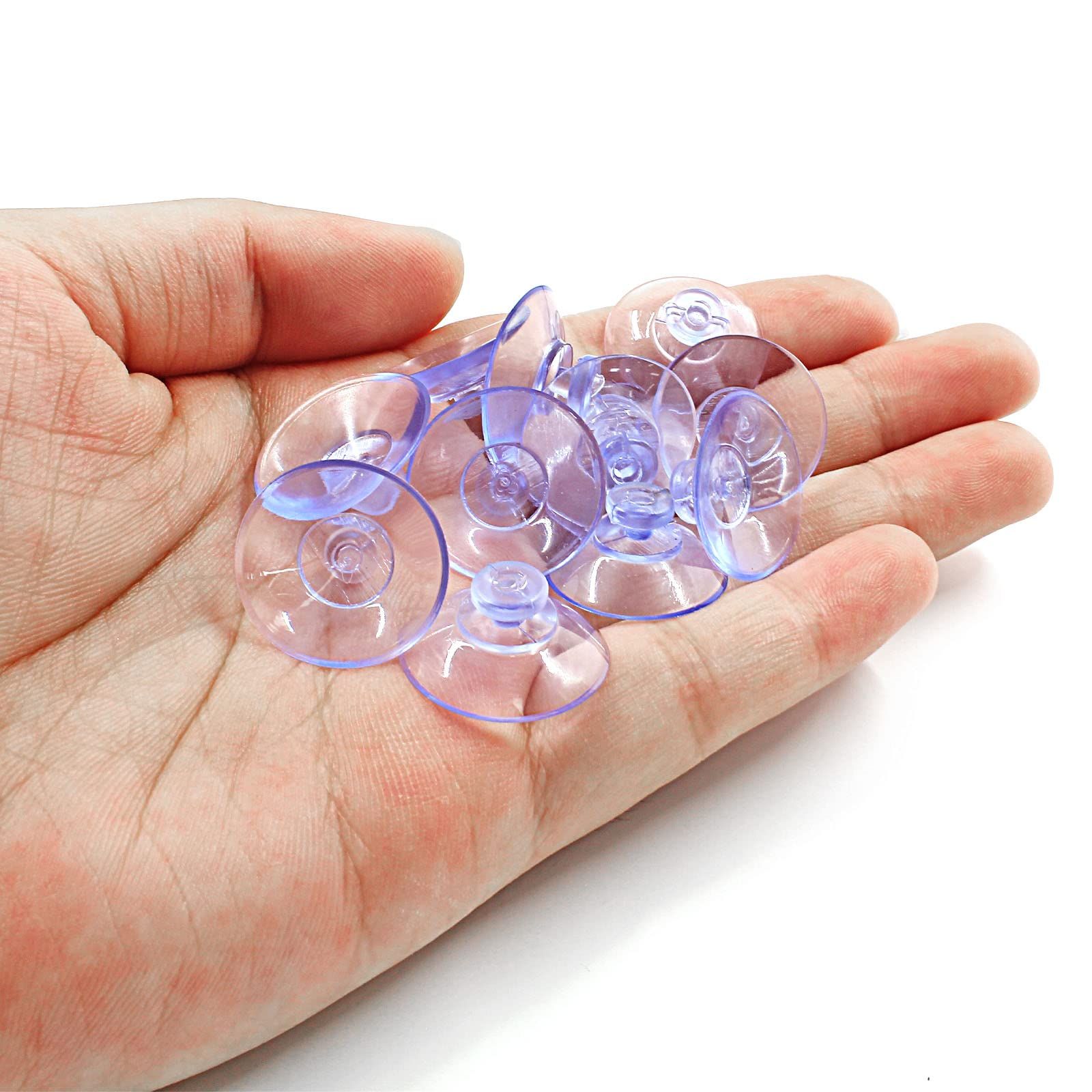 20 Pcs 0.98Inch Mini Clear Suction Cups Without Hooks Without Holes view 2