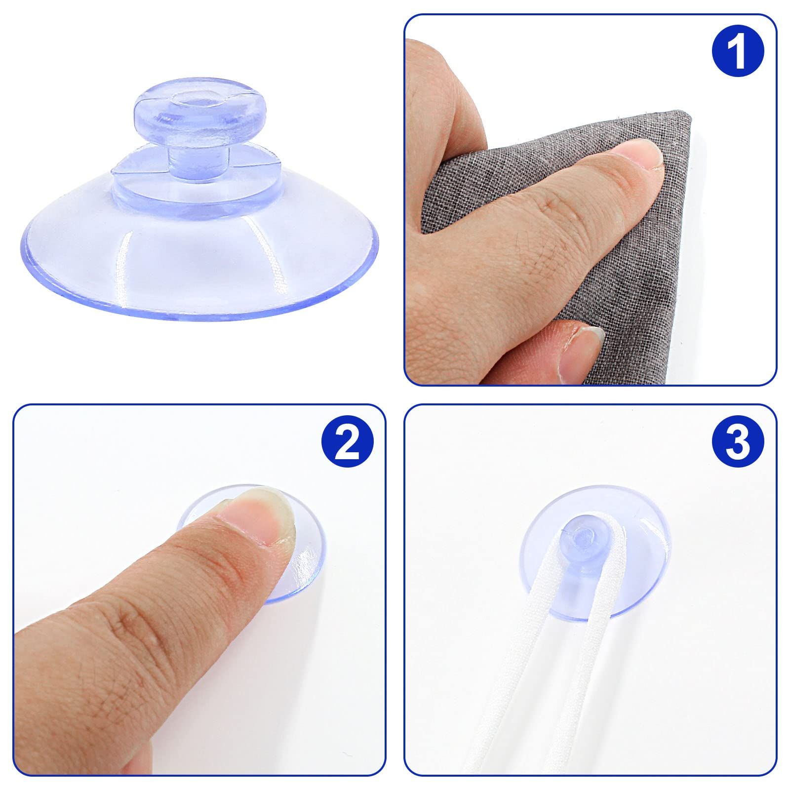 20 Pcs 0.98Inch Mini Clear Suction Cups Without Hooks Without Holes view 3