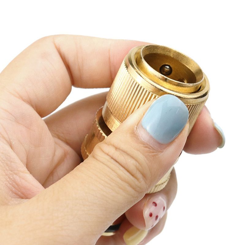 Brass Hose Connector Hose End Quick Connect Fitting Hose Pipe Quick Connector view 3