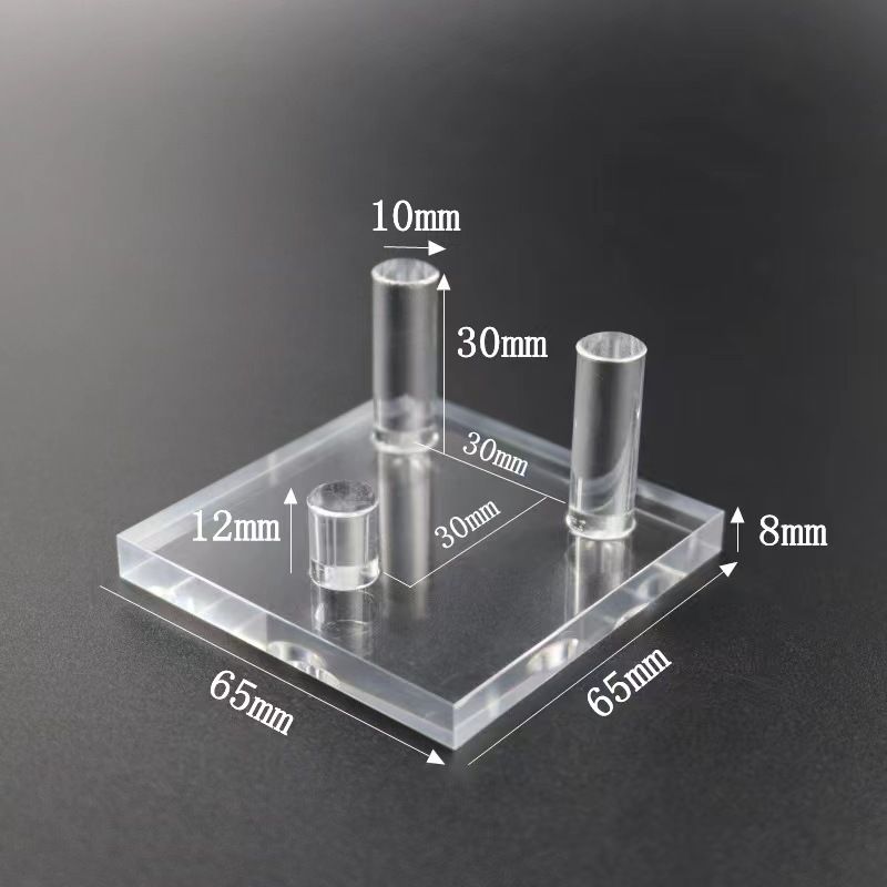 Clear Acrylic Display Stand - Three-Peg Display Easel Stands for Fossil Coral view 2