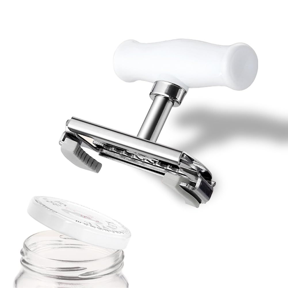 （white）Upgraded Jar Opener Stainless Steel Adjustable Easy Jar Opener with — image 1