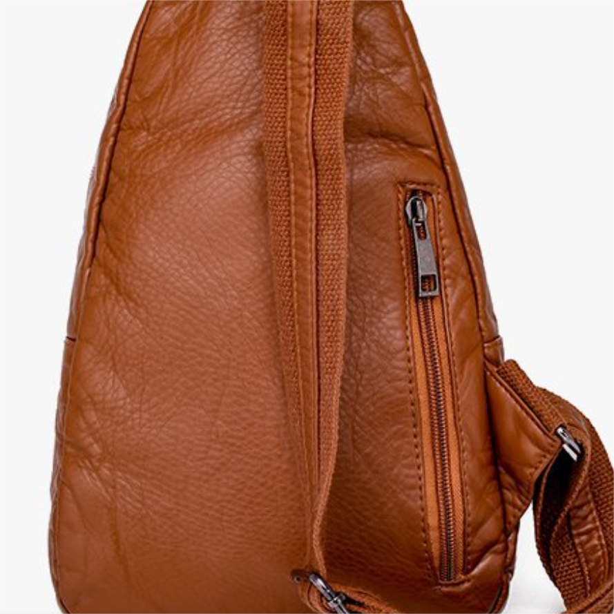 Leather Sling Bag For Women Waterproof Crossbody Bag Chest Bag Fashionable view 5