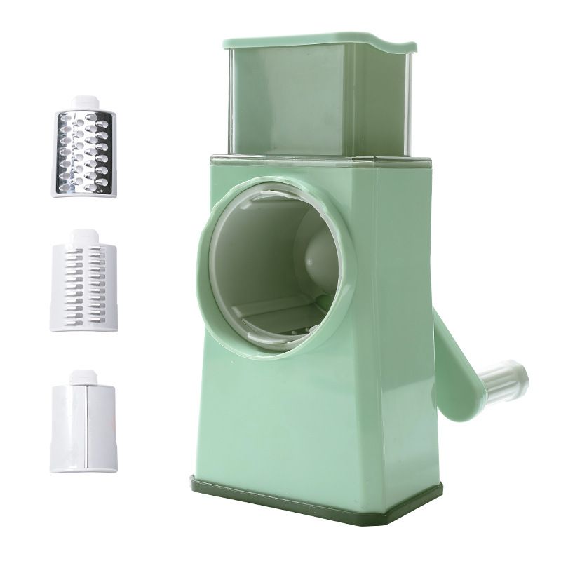 Rotary Cheese Grater Shredder - 3 Interchangeable Blades