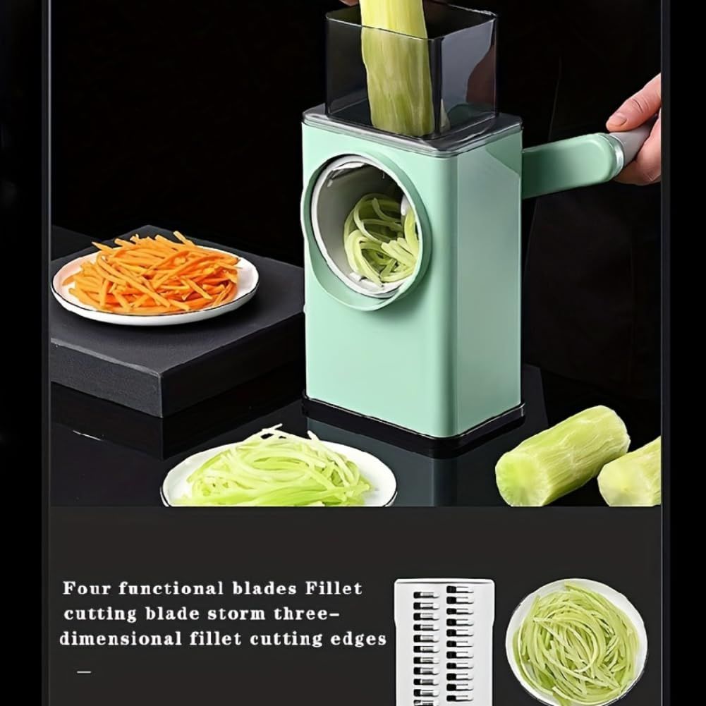 Rotary Cheese Grater Shredder - 3 Interchangeable Blades view 3