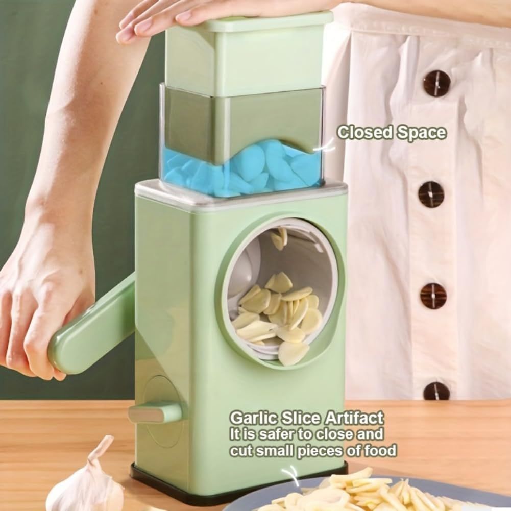 Rotary Cheese Grater Shredder - 3 Interchangeable Blades view 5