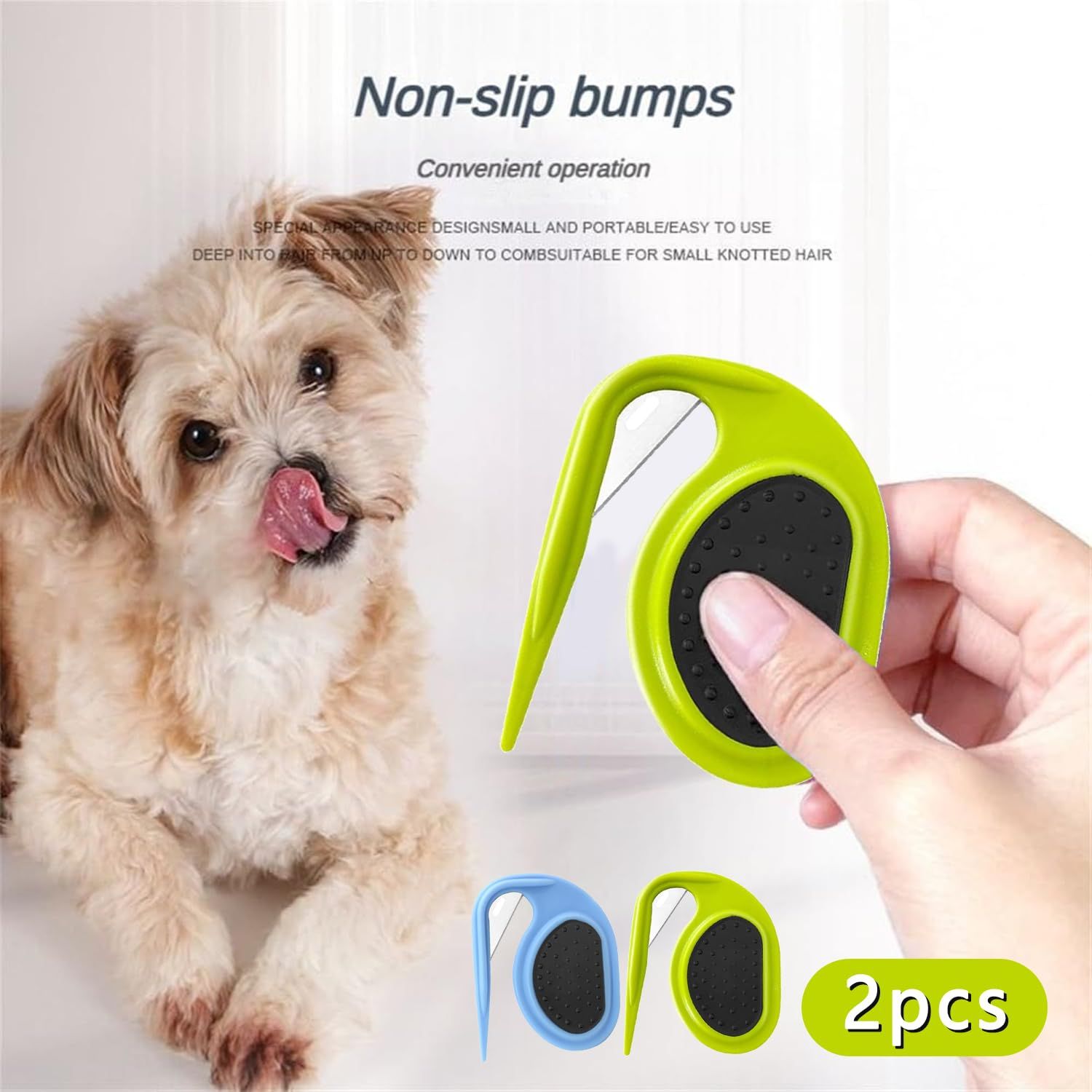 2PCS Pet Knotting Comb, Knotting Comb for Cats, Knotting Comb for Dog, 3 In1 view 4