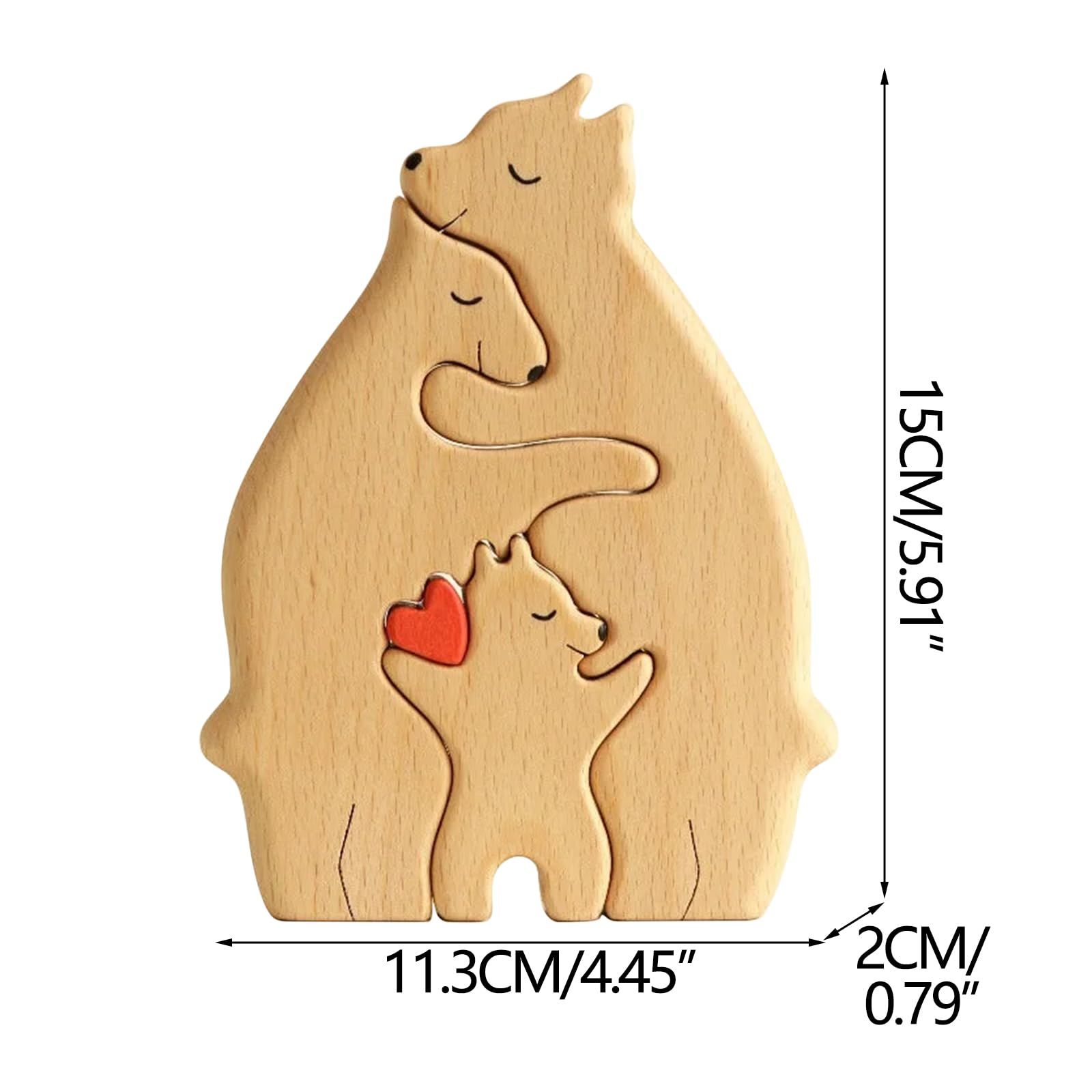 Wooden Bears Family Art Puzzle view 2