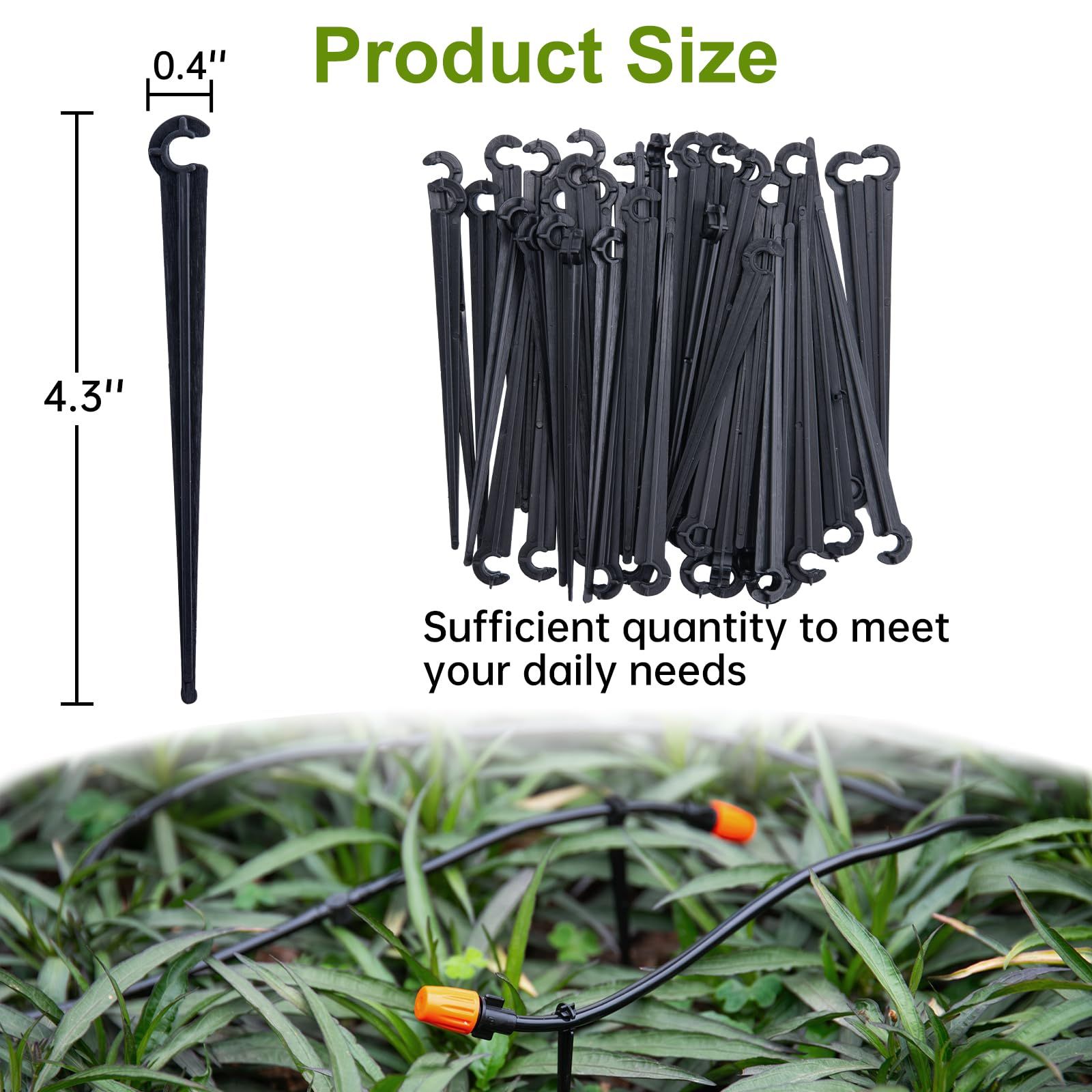 50 Pcs Drip Irrigation Stakes Universal Drip Tubing Hold Stakes view 2