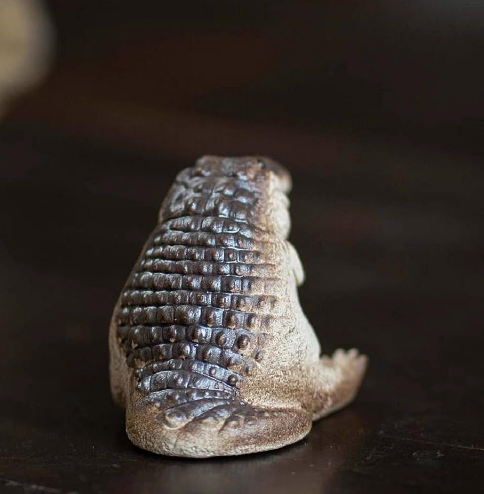 Handmade Crocodile Figurine Tea Pet view 2