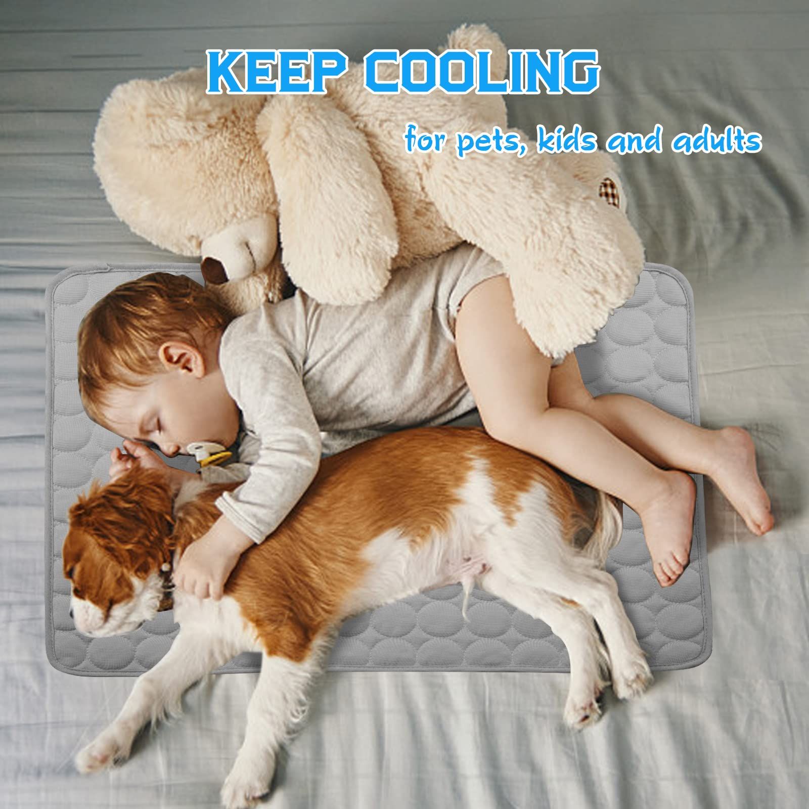 Dog Cooling Mat Large Cooling Pad Summer Pet Bed for Dogs Cats Kennel Pad view 4