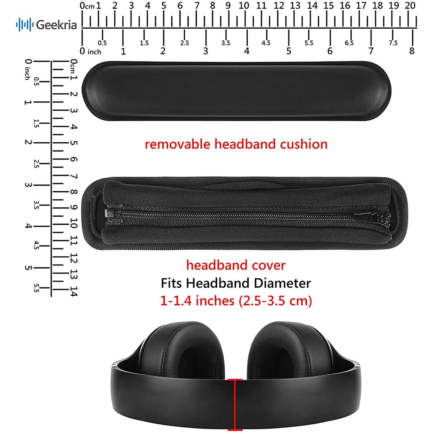 Leather Headband Pad Compatible with Headphones Replacement Band view 3