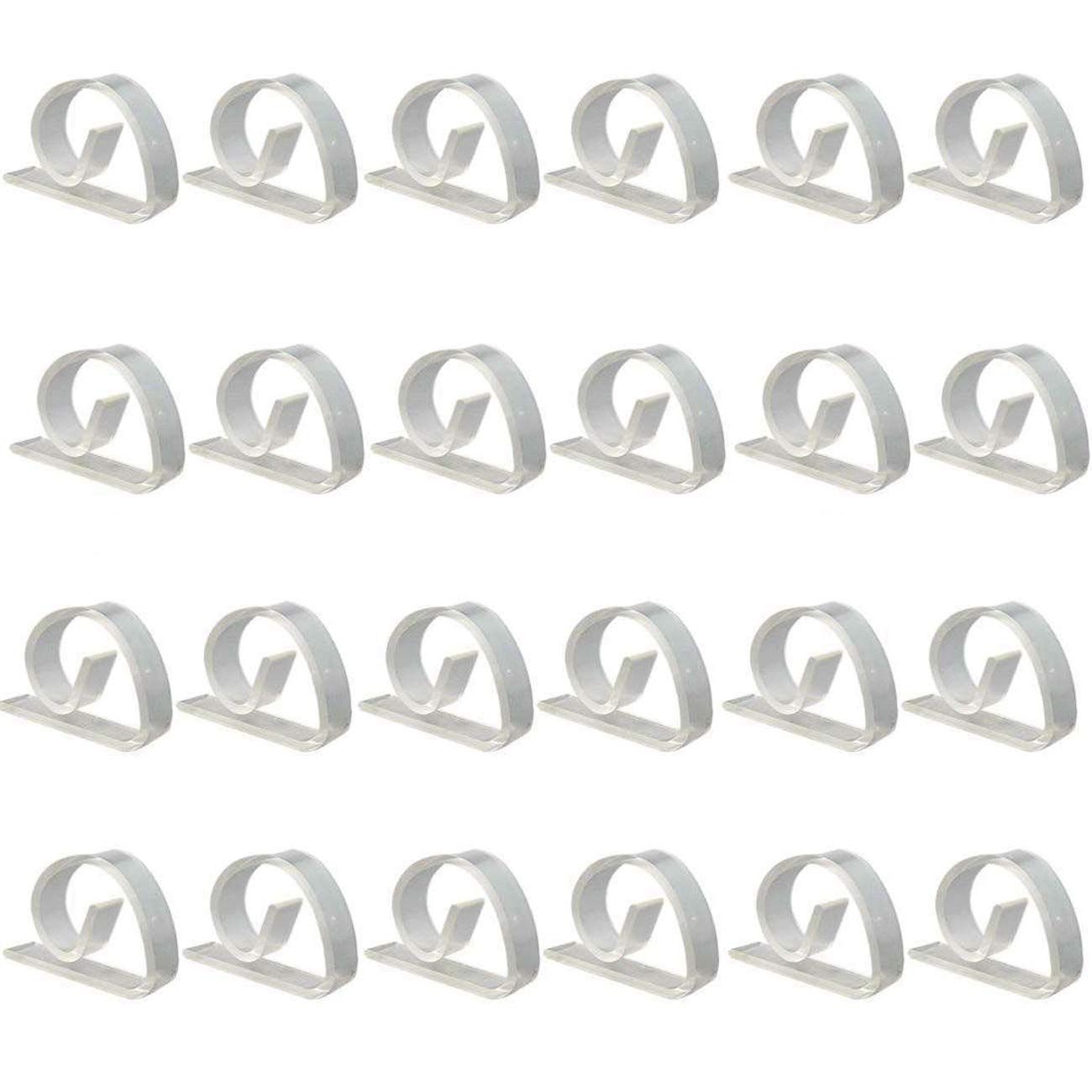 24 Pack Clear Plastic Tablecloth Clips Table Cover Holder for Party (24 Pack)