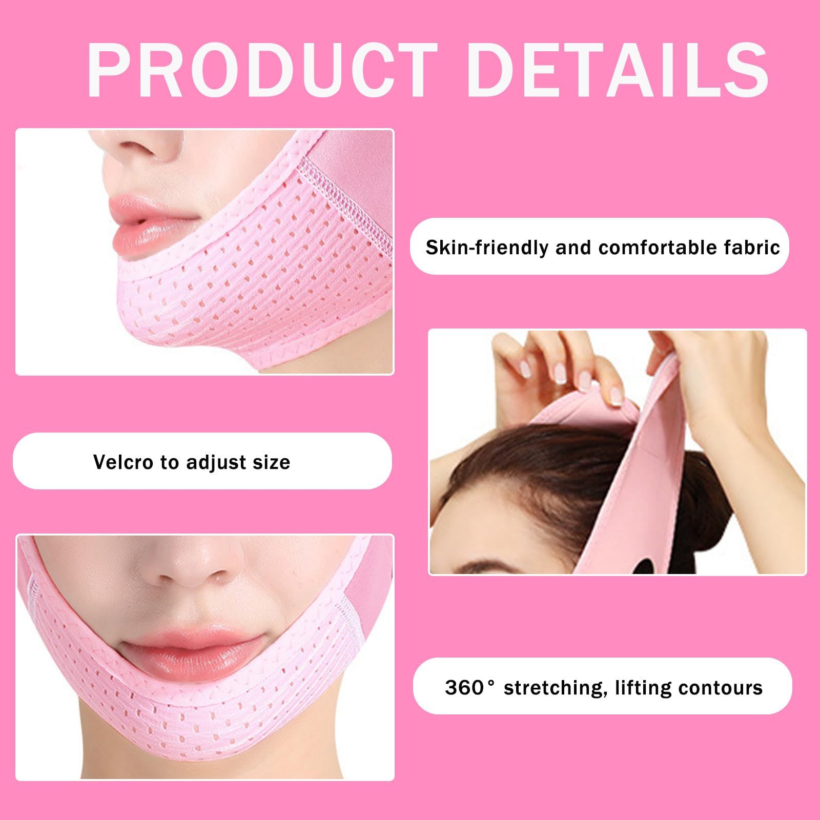 V line Lifting Mask Double Chin Reducer - Double Chin Eliminator - Face Belt view 3