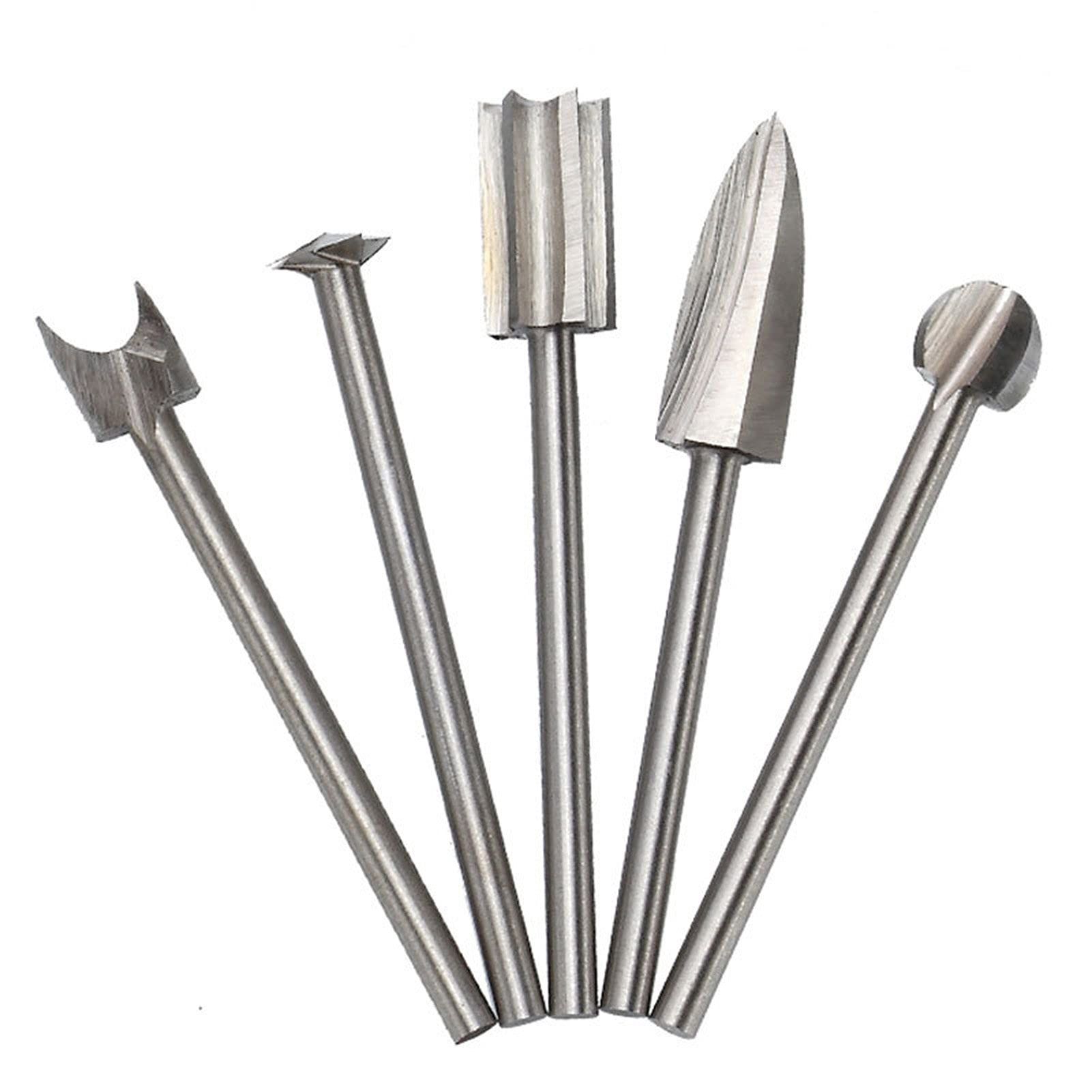 5pcs Woodworking Drill Bits Engraving Cutter Milling Root Wood Carving Tool — image 1