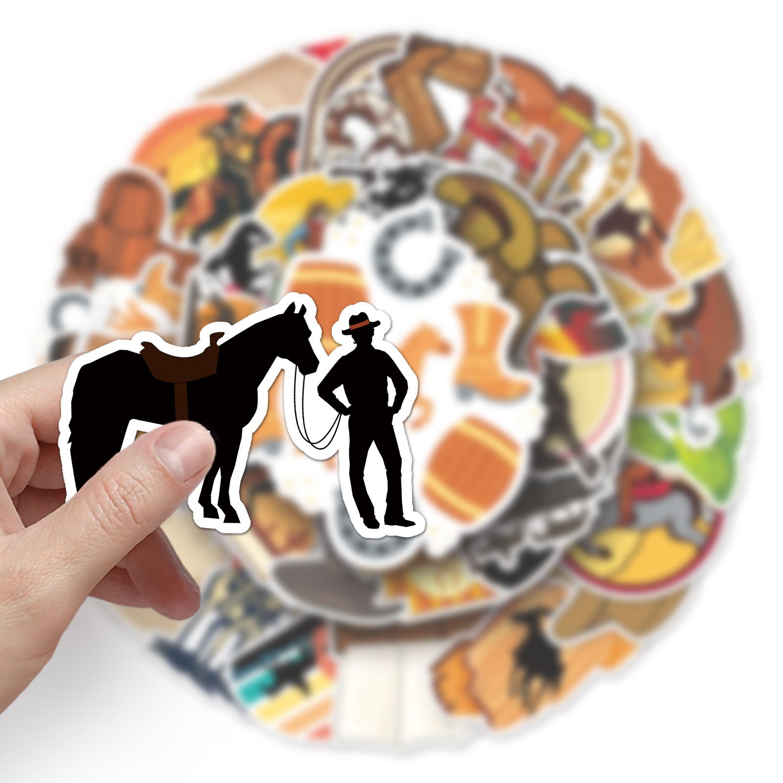 Cowboy Stickers Country Western Stickers Pack 50pcs-Suitable for Laptop Travel view 5